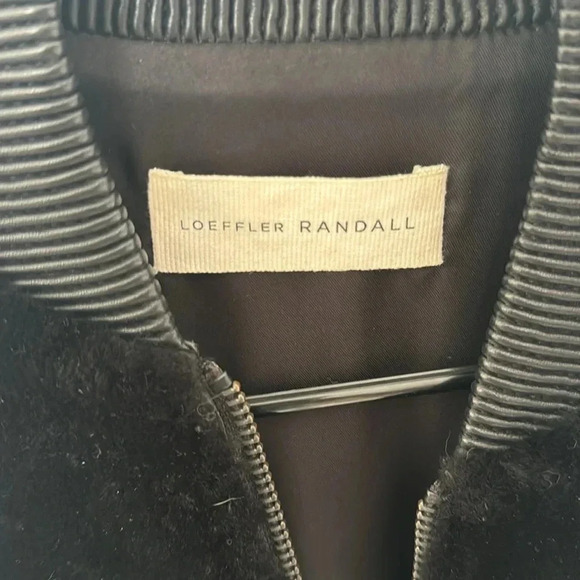 Loeffler Randall shearling leather bomber jacket - Picture 3 of 4